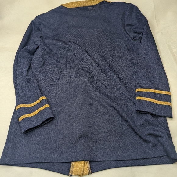 Vintage 1980's Metallic Knit Sweater Jacket Glam - Picture 9 of 12